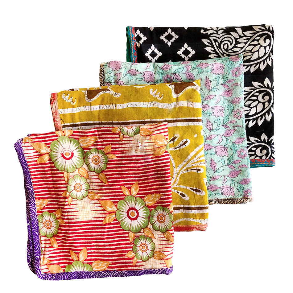 Recycled Sari Napkin Set, India