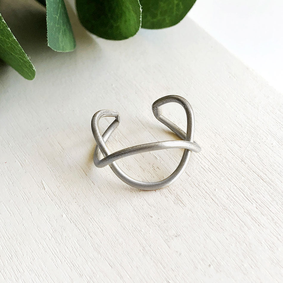 Fair trade silver ring handmade by women artisans in India