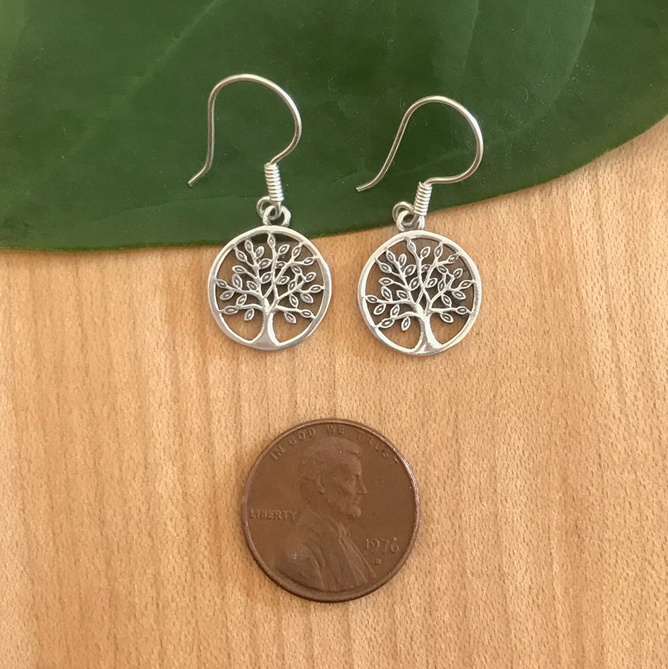 Tree of Life Earrings - Sterling Silver, Indonesia