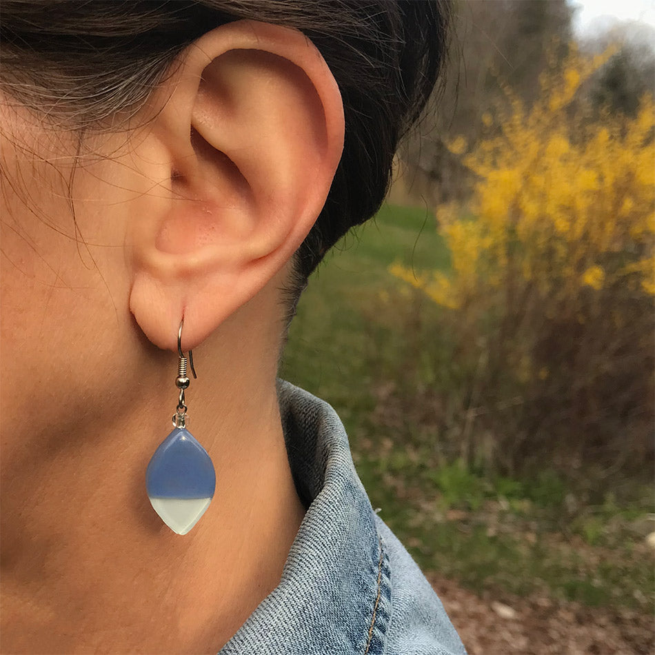 Fair trade glass earrings handmade in Guatemala