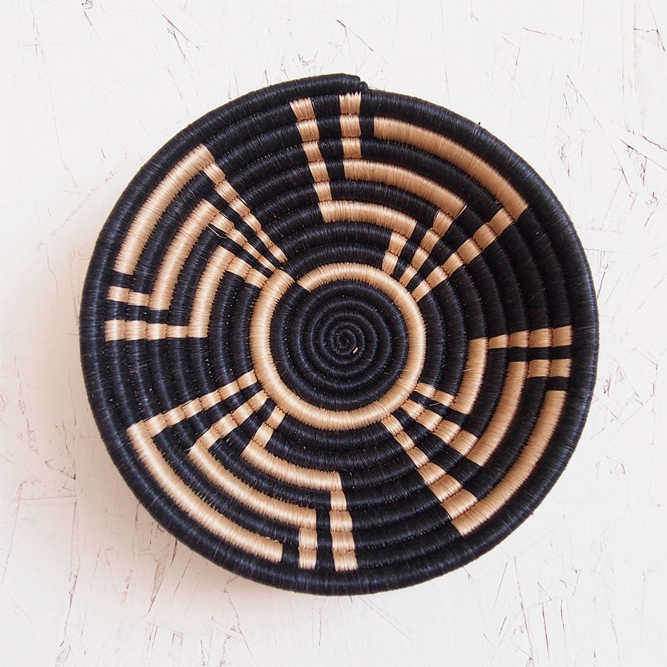 Sisal Bowl Basket, Small - Geometric, Rwanda