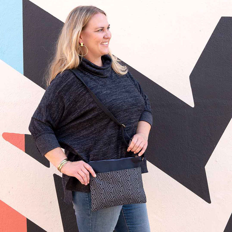 Fair trade crossbody purse handmade by artisans in Cambodia