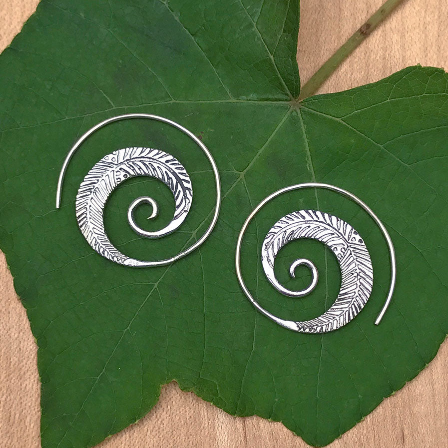 Sterling silver handmade earrings fair trade Thailand