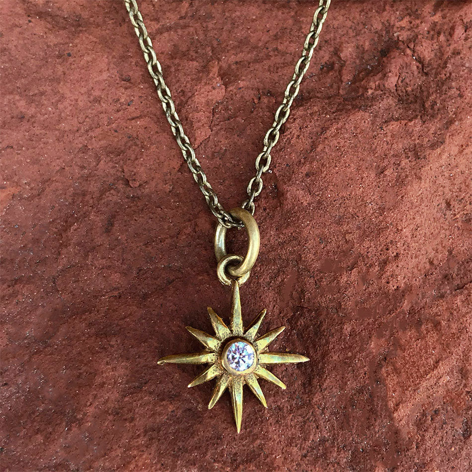 Fair trade gold star necklace