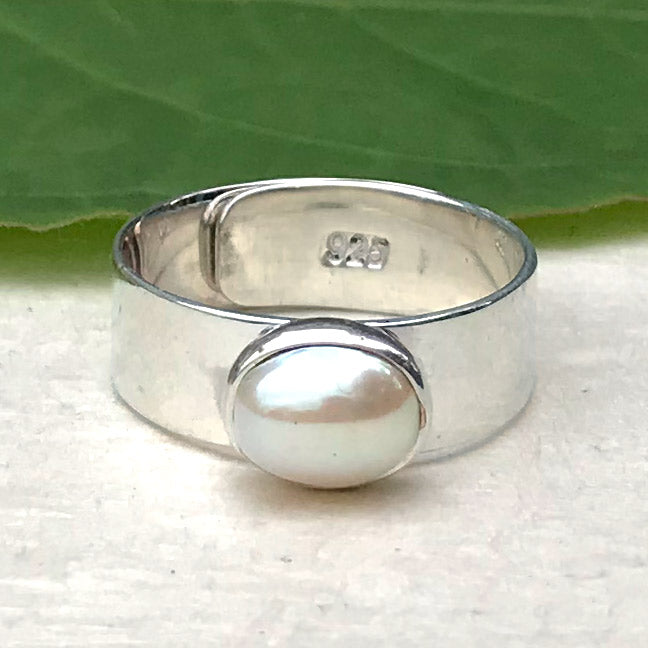 Freshwater Pearl Ring - Sterling Silver, Peru