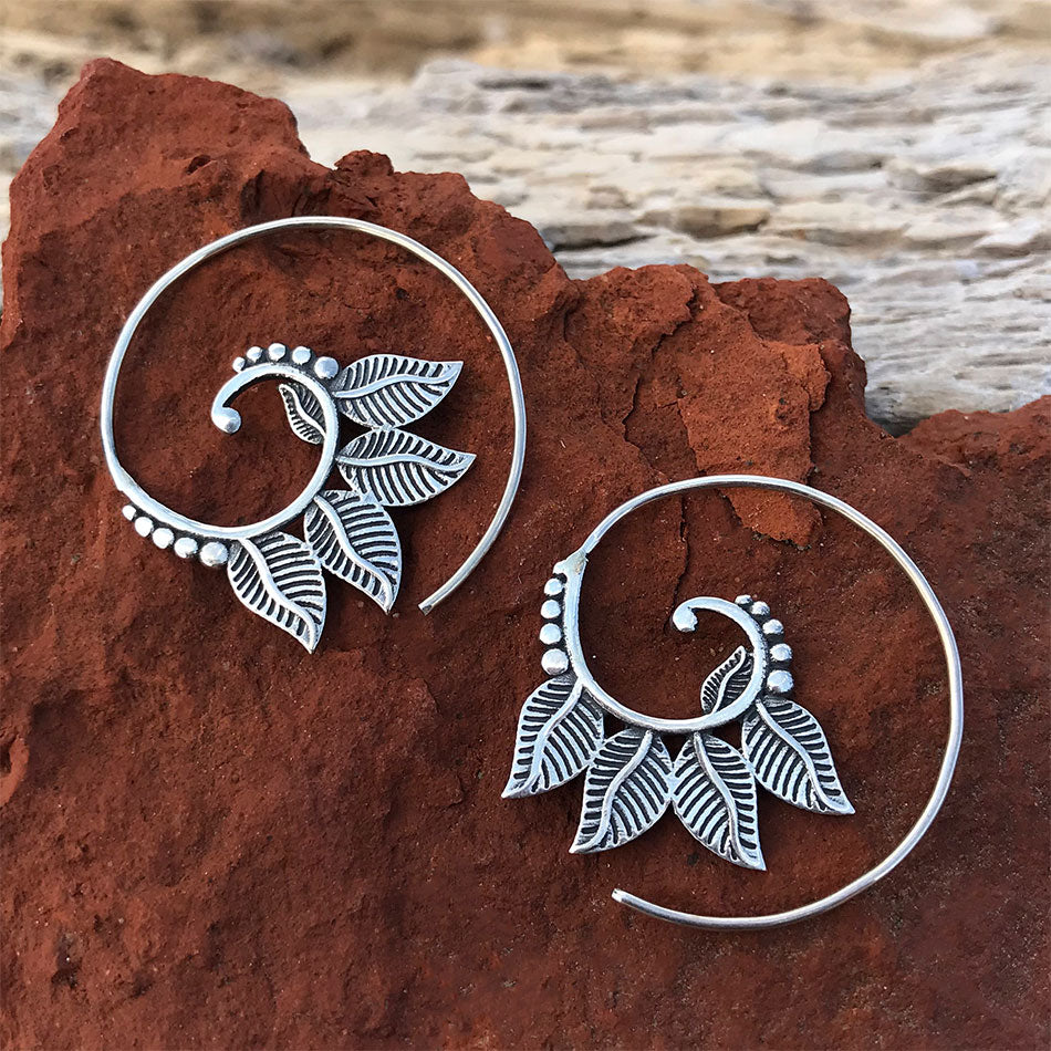 Sterling silver fair trade earrings handmade by women in Thailand