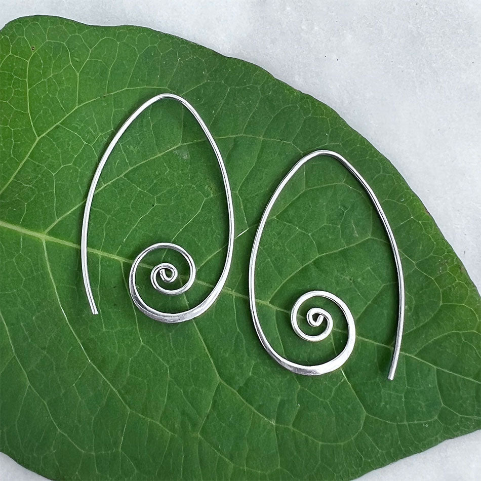 Fair trade sterling silver earrings ethically handmade by artisans in Bali