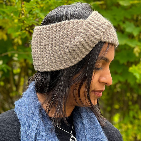 Fair trade alpaca headband ethically handmade by artisans in Peru