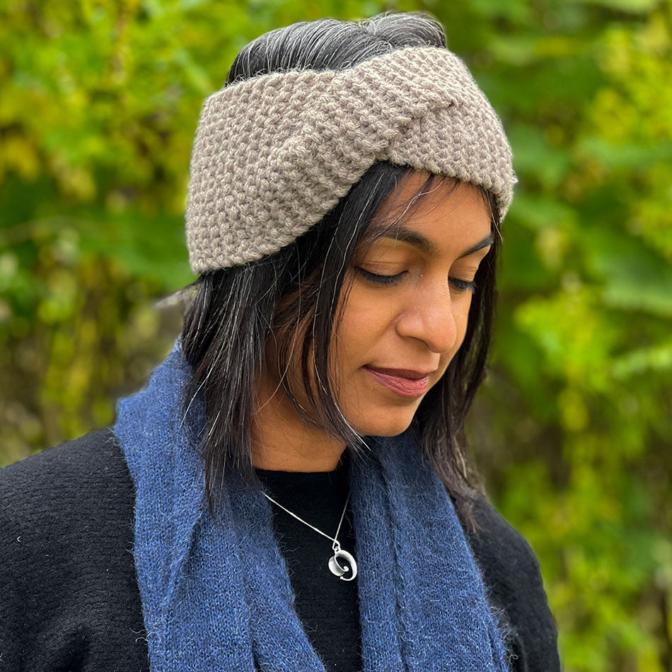 Fair trade alpaca headband ethically handmade by artisans in Peru
