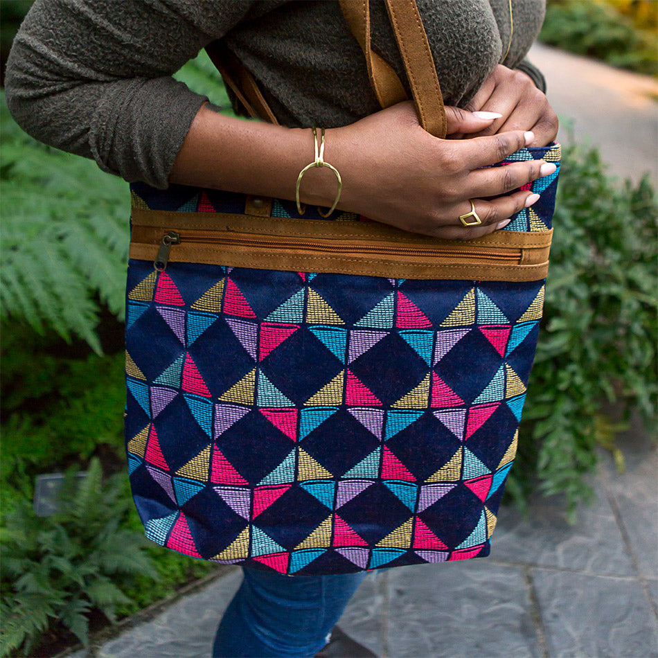 Upcycled Plastic Tote Bags Handmade in India Fair Trade Multiple