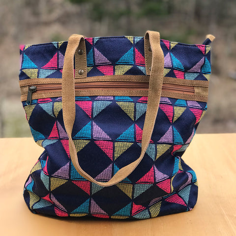 Fair trade tote bag handmade by women artisans in India