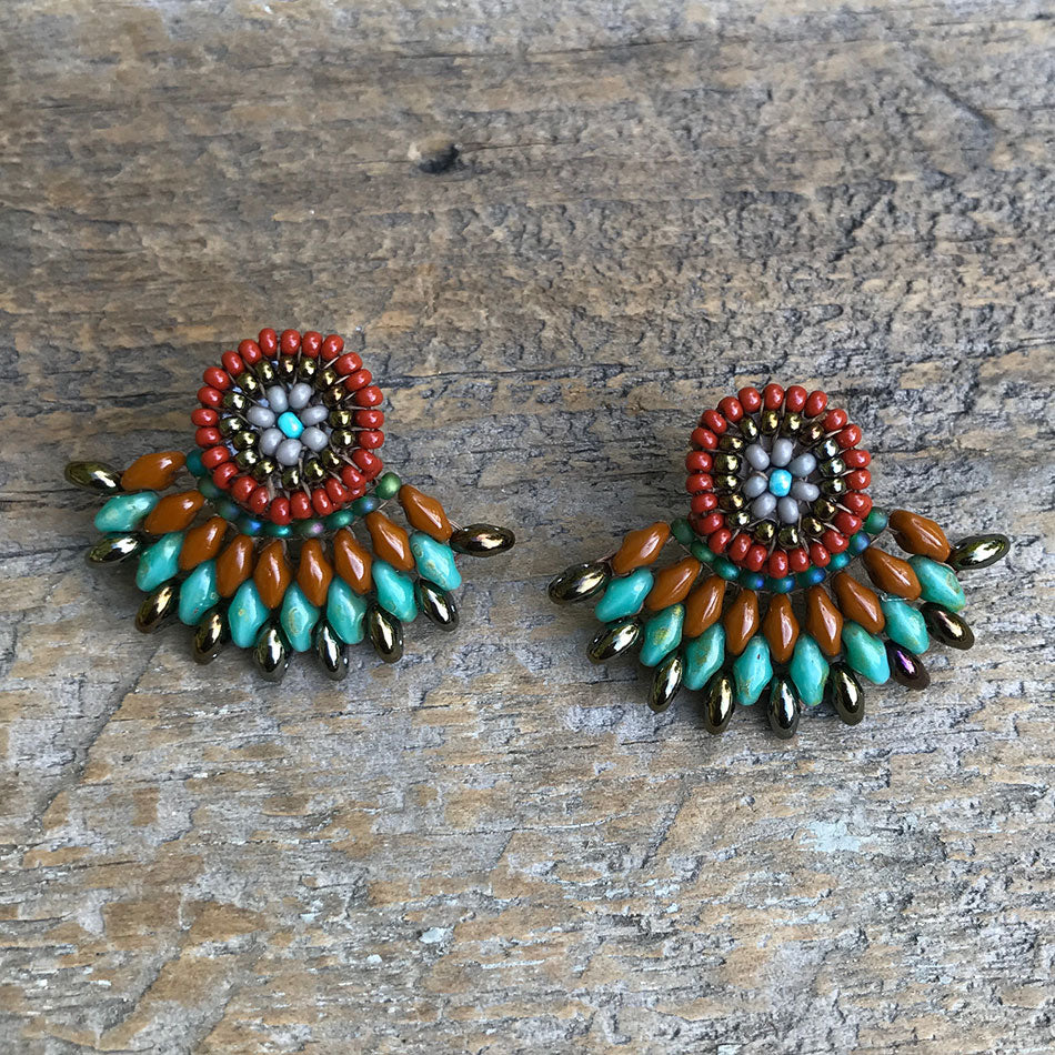 Fair trade beaded earrings handmade in Guatemala
