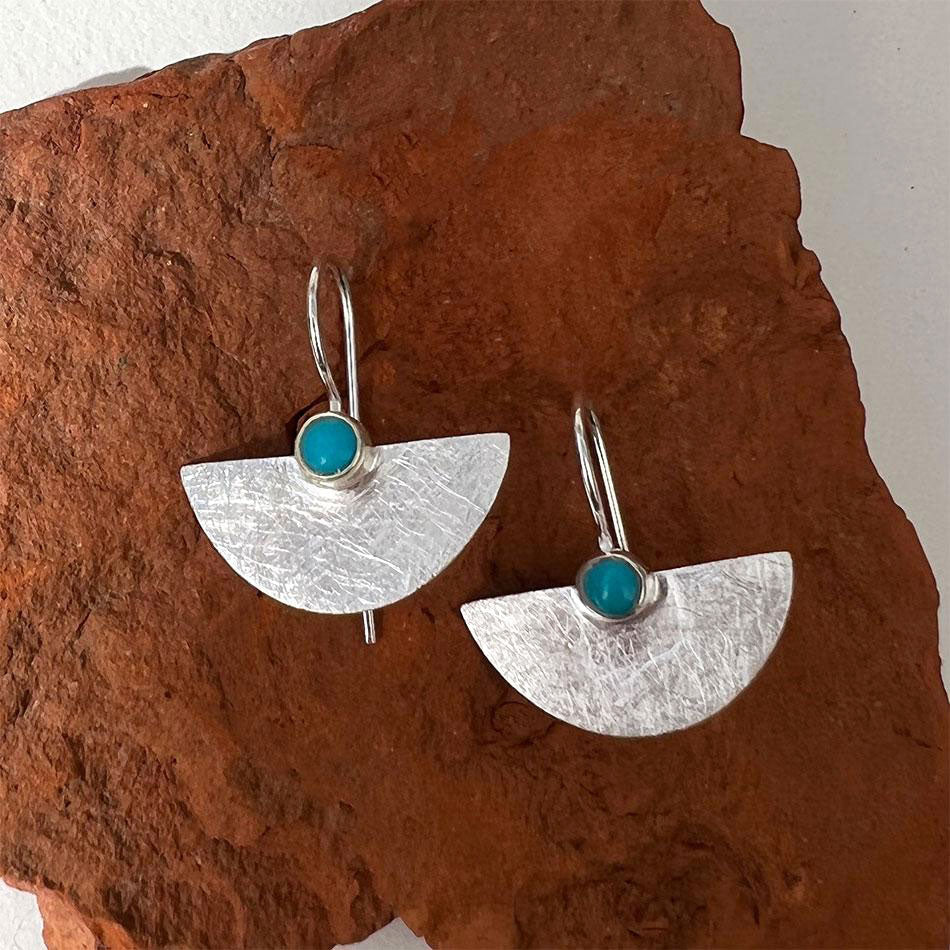 Fair trade sterling silver earrings handmade by artisans in Bali