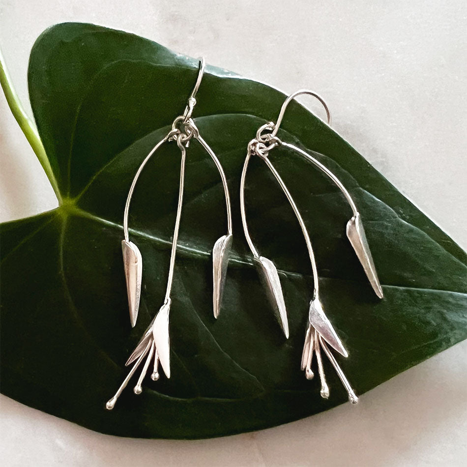 Blossom Out Earrings - Sterling Silver, Indonesia