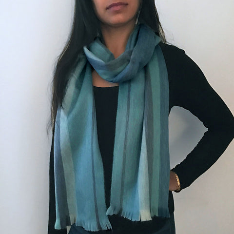 Fair trade alpaca scarf handmade in Ecuador