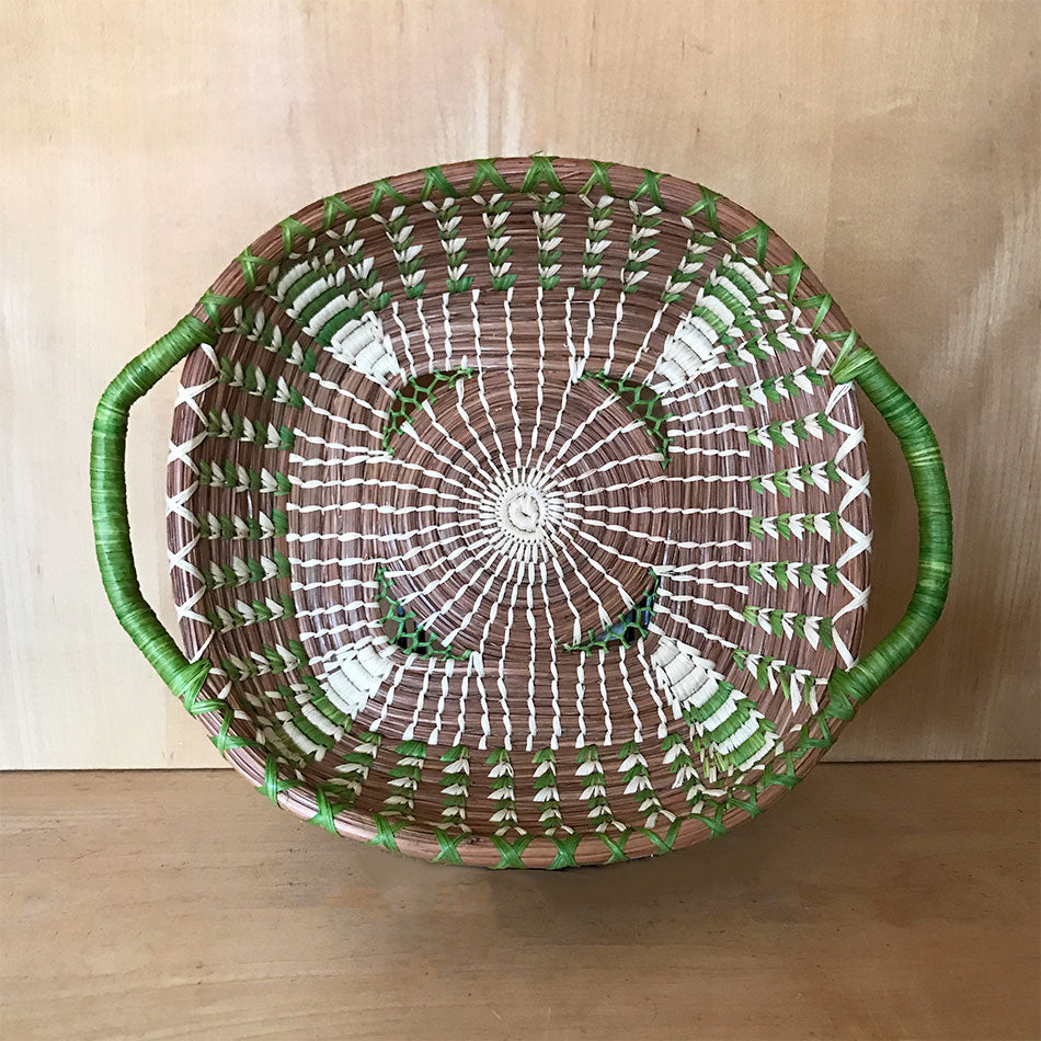 Fair trade pine needle basket handmade in Guatemala