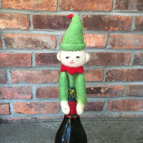Jolly Elf Bottle Topper (finger puppet), Nepal