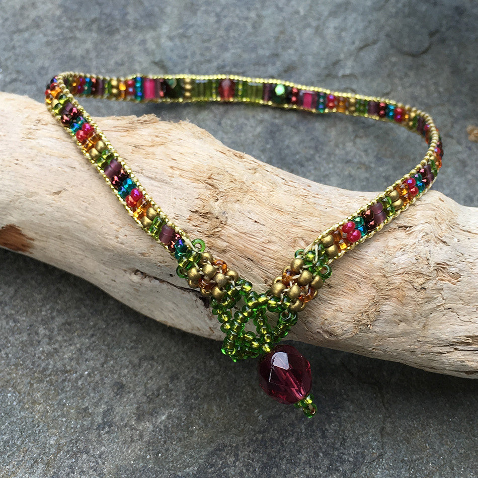 Beaded colorful anklet clasp