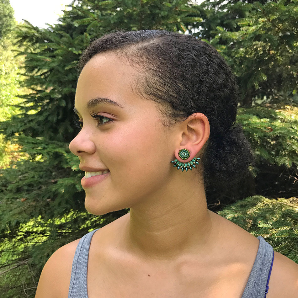 Fair trade bead earrings handmade by women in Guatemala