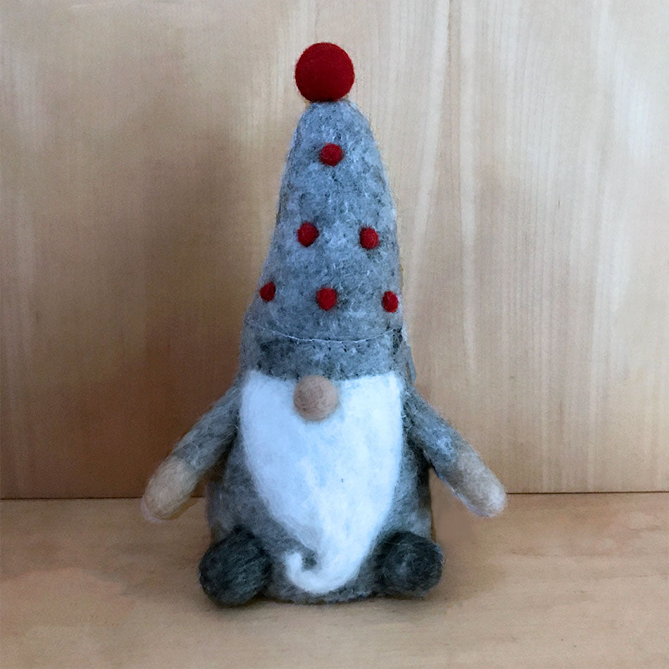 Fair trade hand felted holiday gnome