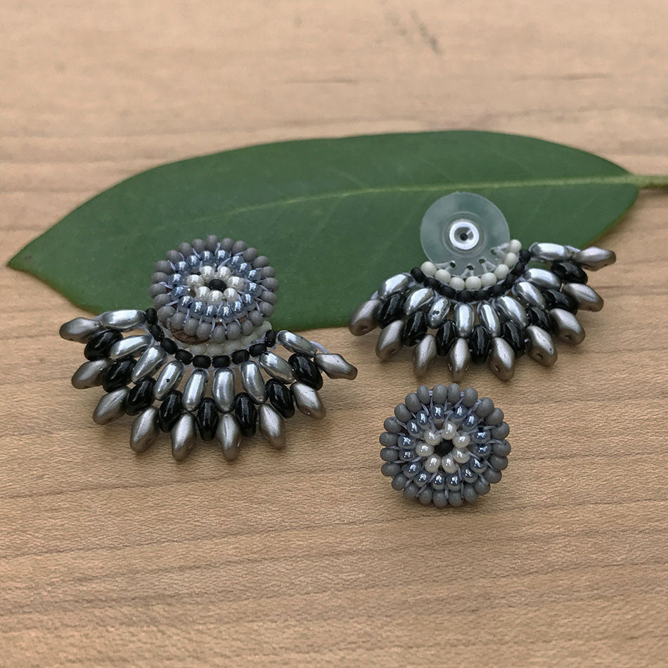 Fan Earrings - Silver, Guatemala