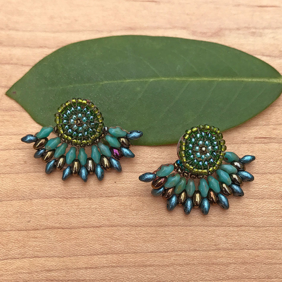 Fair trade bead earrings handmade by women in Guatemala