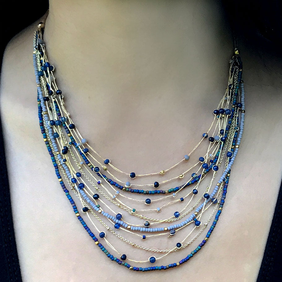 Celebration Necklace - Blue, Thailand