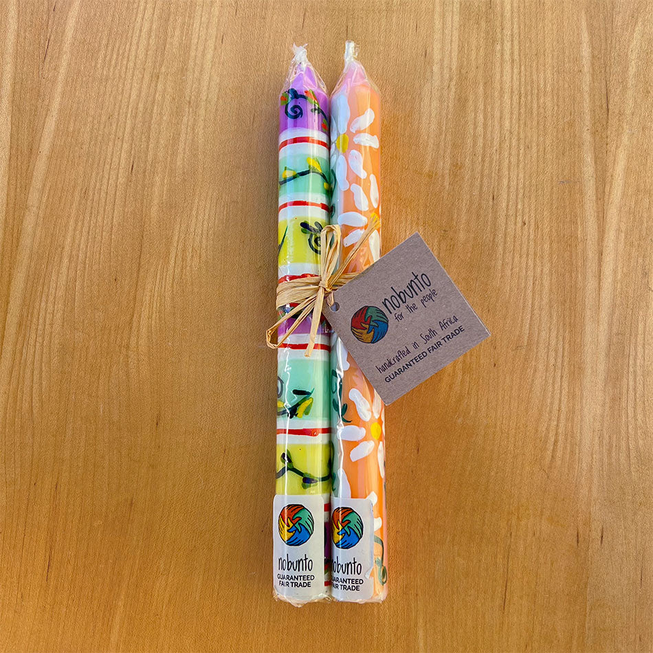 Fair trade handpainted candles