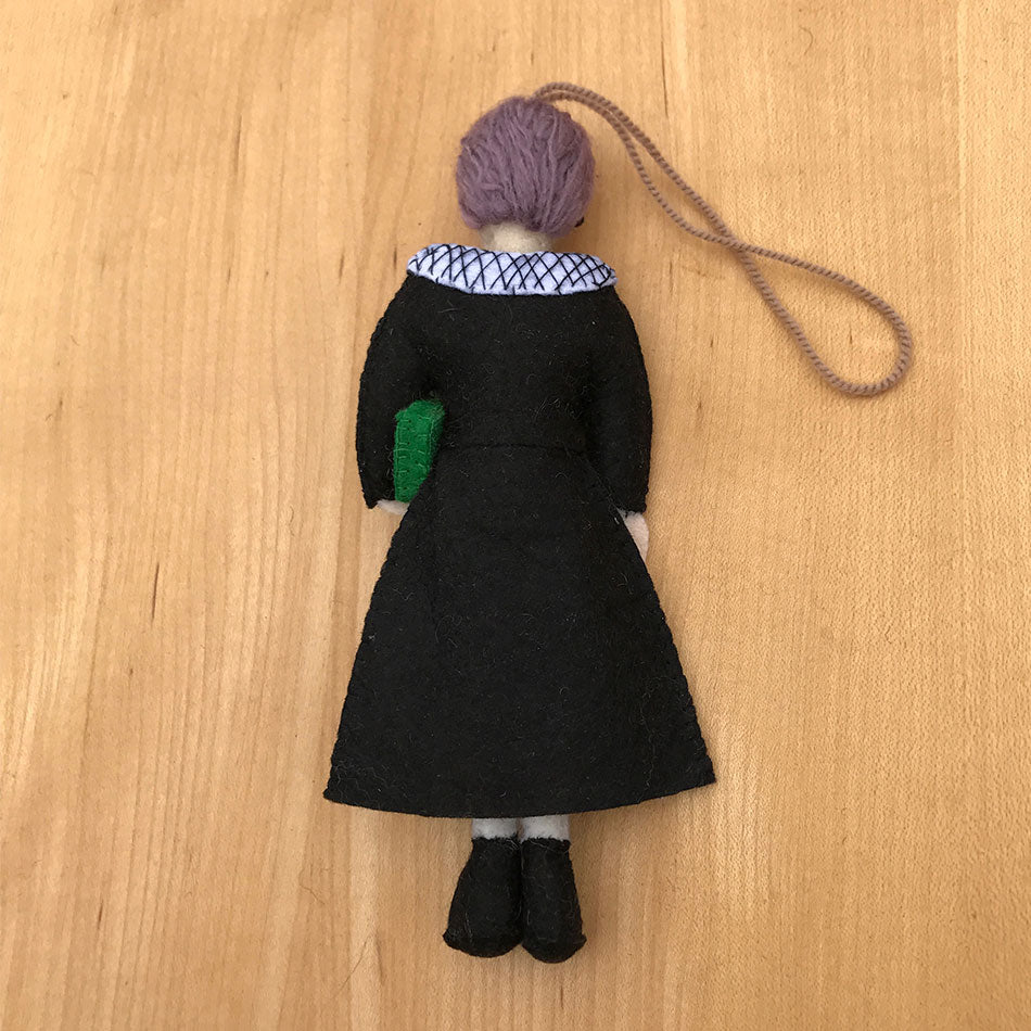 Ruth Bader Ginsburg fair trade ornament handmade by women